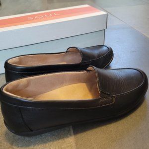 Soul Naturalizer Kacy Black Leather Loafer Flats - Size 7 wide